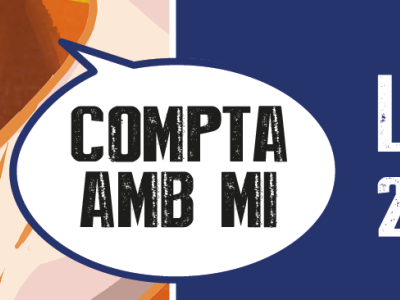 Dibuix amb el text "Compta amb mi"